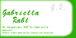 gabriella rabl business card